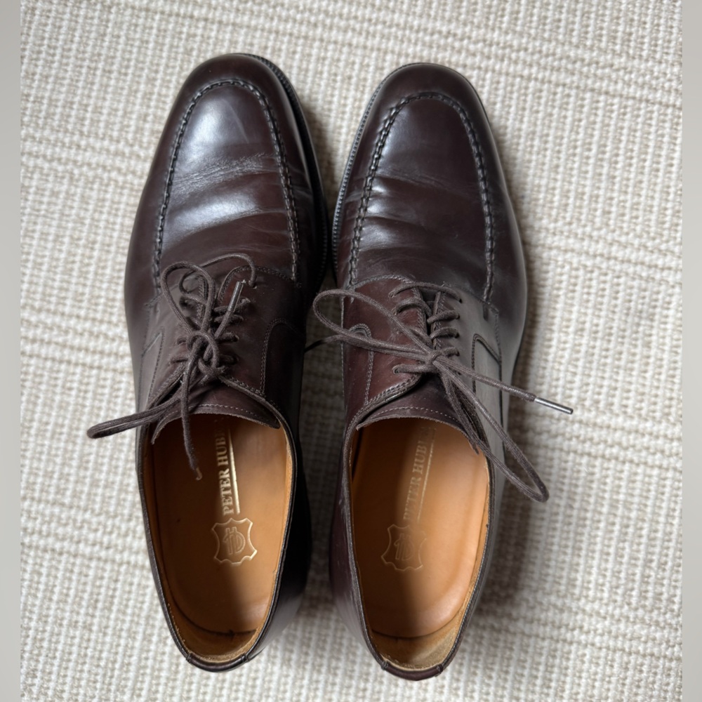 Peter Huber Brown Leather Men's Shoes